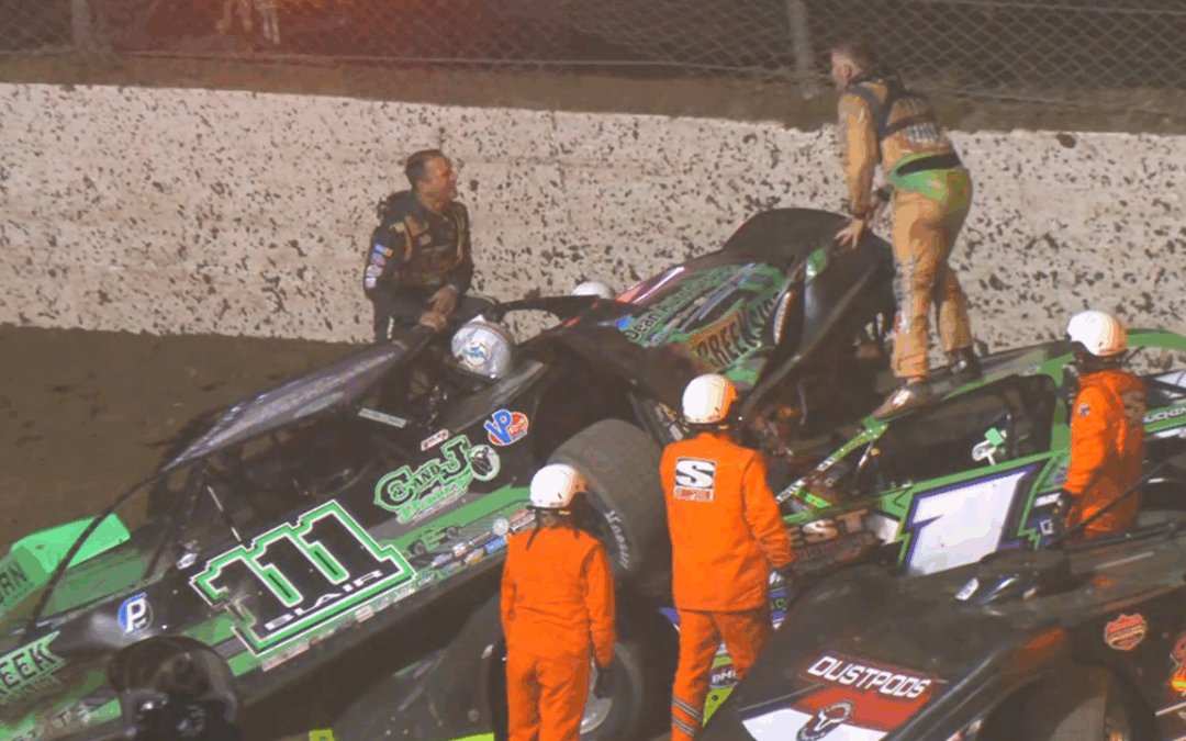 Max Blair Hopes Somebody Knocks Terbo’s Head Off After The Two Wreck On Opening Night Of Dirt Track World Championship