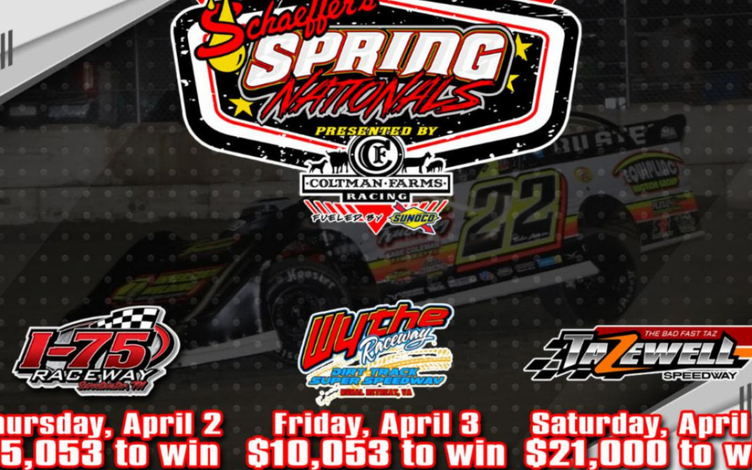 Over $115,000 Up For Grabs In Lucrative Easter Weekend For Schaeffer’s Oil Spring Nationals Series