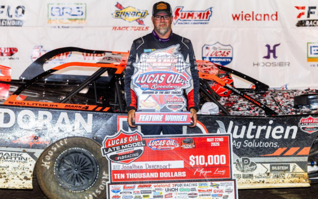 Jonathan Davenport Wins Tribute To Don And Billie Gibson At Lucas Oil Speedway
