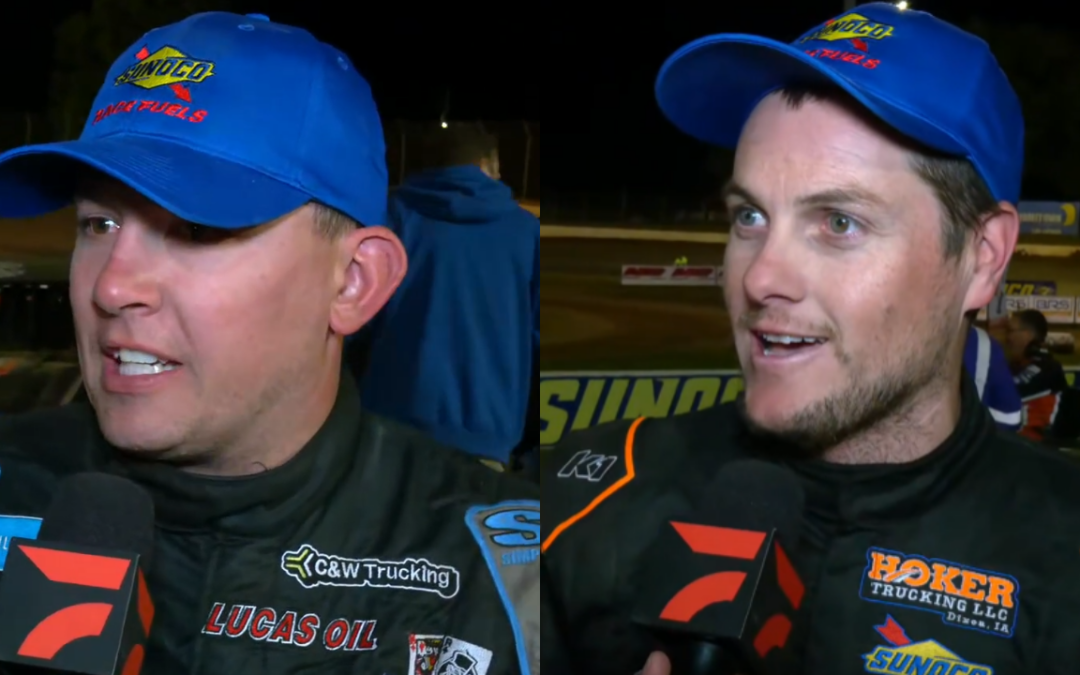 Devin Moran And Ricky Thornton Jr. React To Their Hard Battle For Second During The 40th Annual Ralph Latham Memorial At Florence