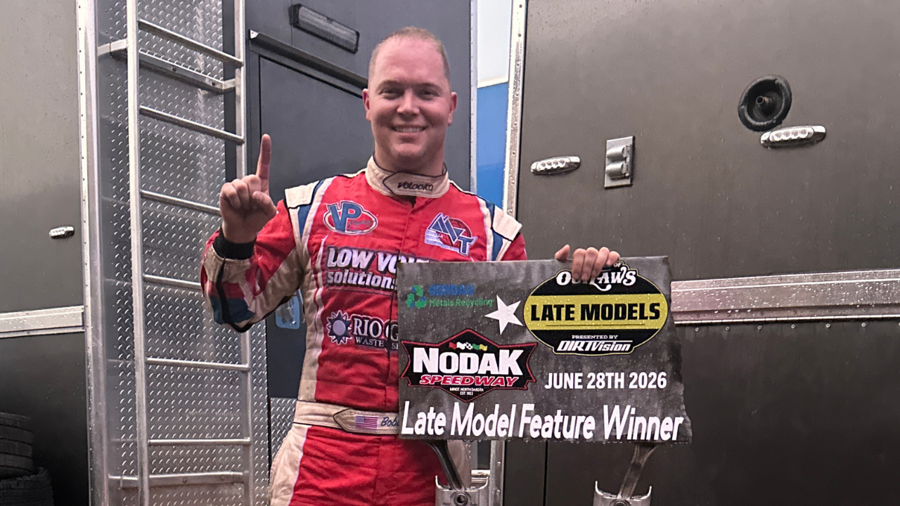 Bobby Pierce Wins Rain-Shortened Nodak Feature For Fifth-Straight Victory