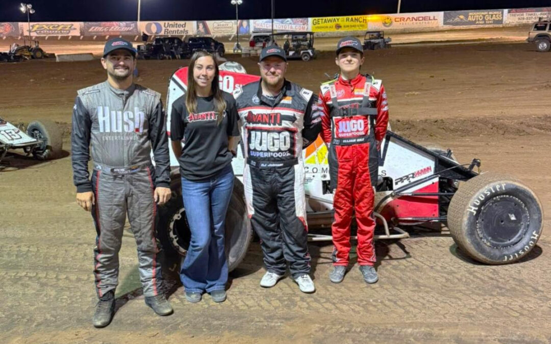R.J. Johnson Shows The Way To USAC Southwest Sprint Victory Lane At Show Low