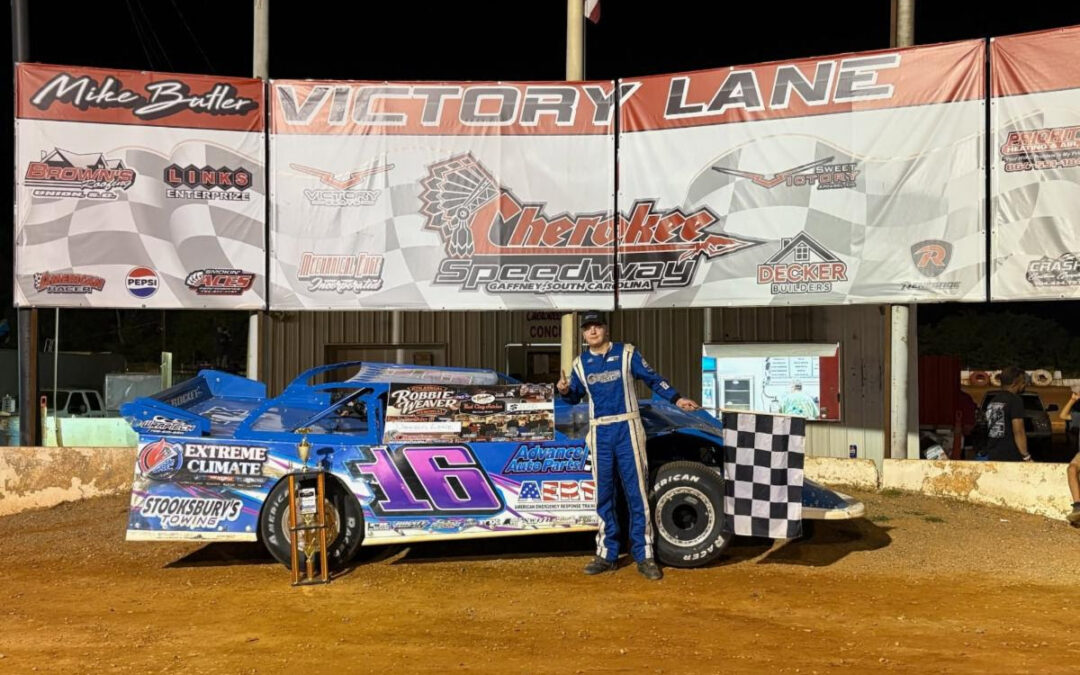 Dawson Lowe Lands In Cherokee Speedway Victory Lane On Saturday In Robbie Weaver Memorial