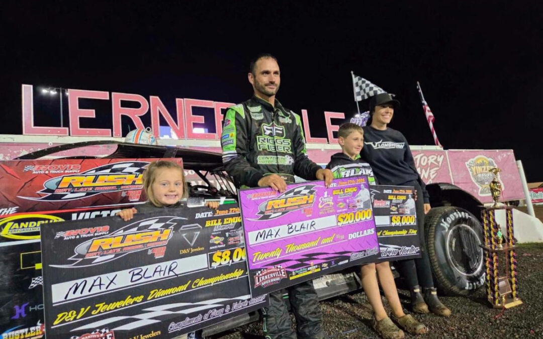 Max Blair Wins $20,000 “Bill Emig Memorial” Presented By Sunoco For The 4th Time In The Last 8 Years With The Hovis RUSH Late Model Flynn’s Tire/Gunter’s Honey Tour At Lernerville