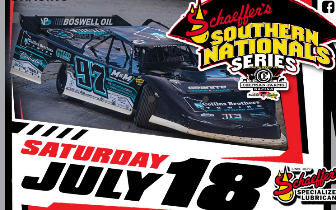 Southern Nationals’ Saturday July 18th Race Moved From Screven To Cochran Motor Speedway