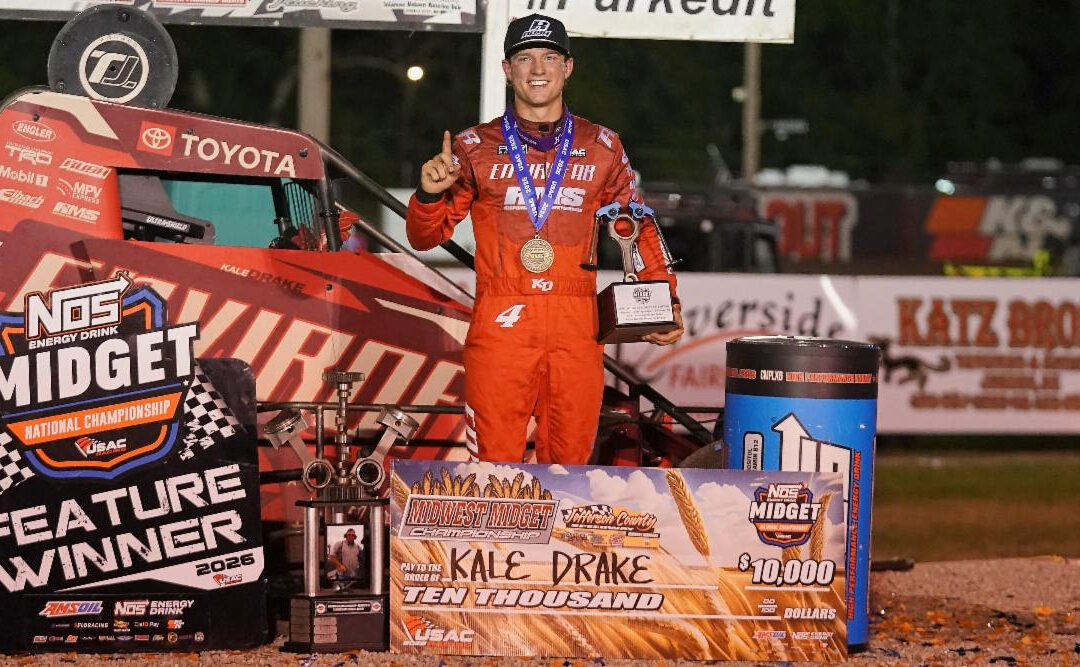 Kale Drake Digs In For $10,000 USAC Midget Score At Jefferson County Speedway