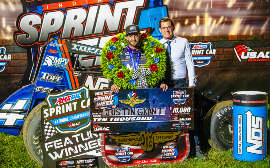 Justin Grant Gets 100th USAC National Win, Hits Milestone In USAC Indiana Sprint Week Opener At Indianapolis Motor Speedway