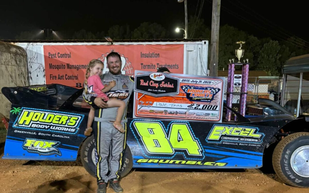 Dale Timms Leads Late; Takes Laurens County Speedway Loot!