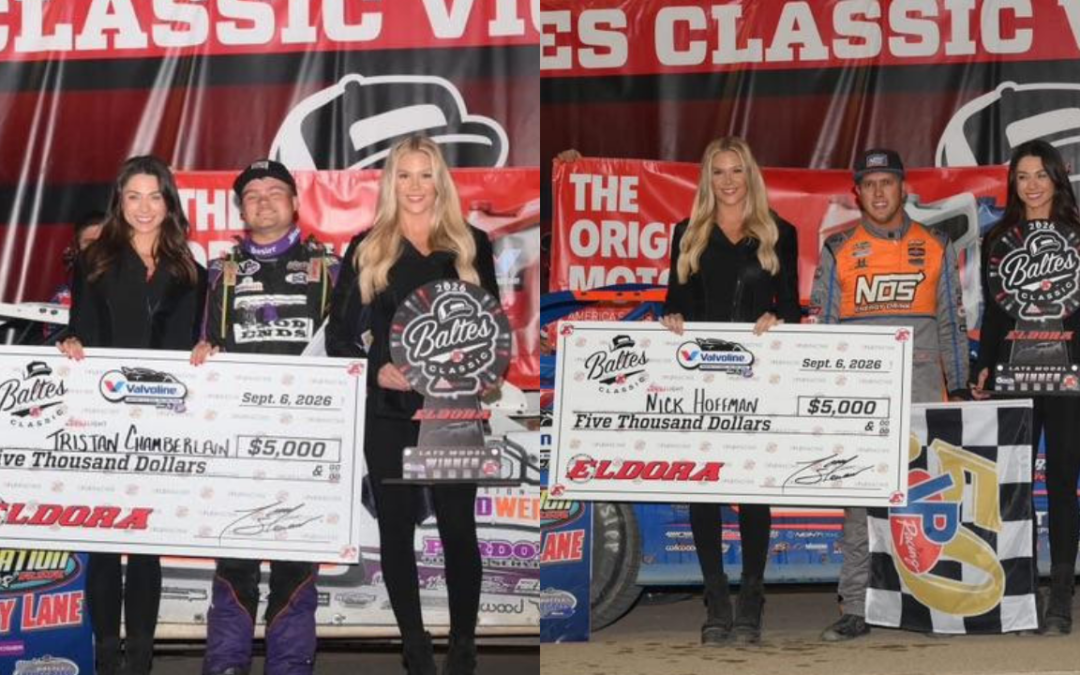 Tristan Chamberlain And Nick Hoffman Bag 18th Annual Baltes Classic Victories With Valvoline American Late Model Iron-Man Series At Eldora Speedway