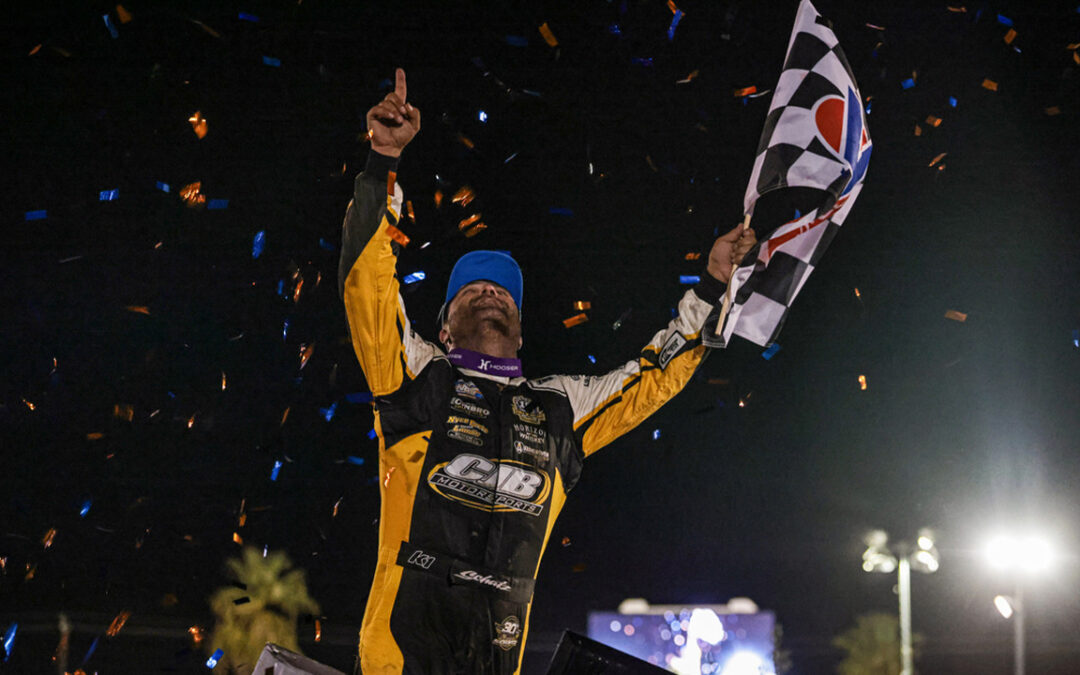 TURNING BACK TIME: Donny Schatz Rips Bakersfield Cushion To Victory Lane