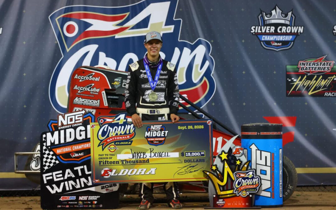 From Little E To The Big E! Jakeb Boxell Gets First USAC Midget Win At 4-Crown