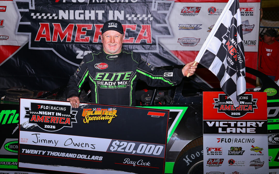 Jimmy Owens Banks FloRacing Night In America Race At Volunteer Speedway Winner’s Check