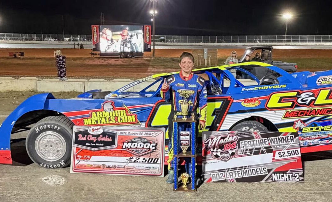 Brayden Chavous Secures First Career Red Clay 602 Late Model Series Triumph At Modoc